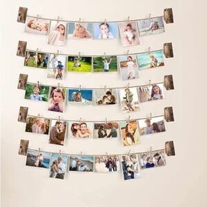 NEW Hanging Photo Display with 30 clips DIY DECOR